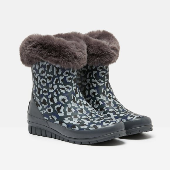 Joules Chilton Grey Leopard Sz7 
